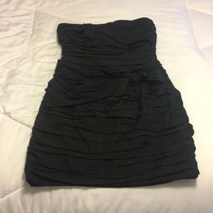 Express black wrap dress, short, strapless